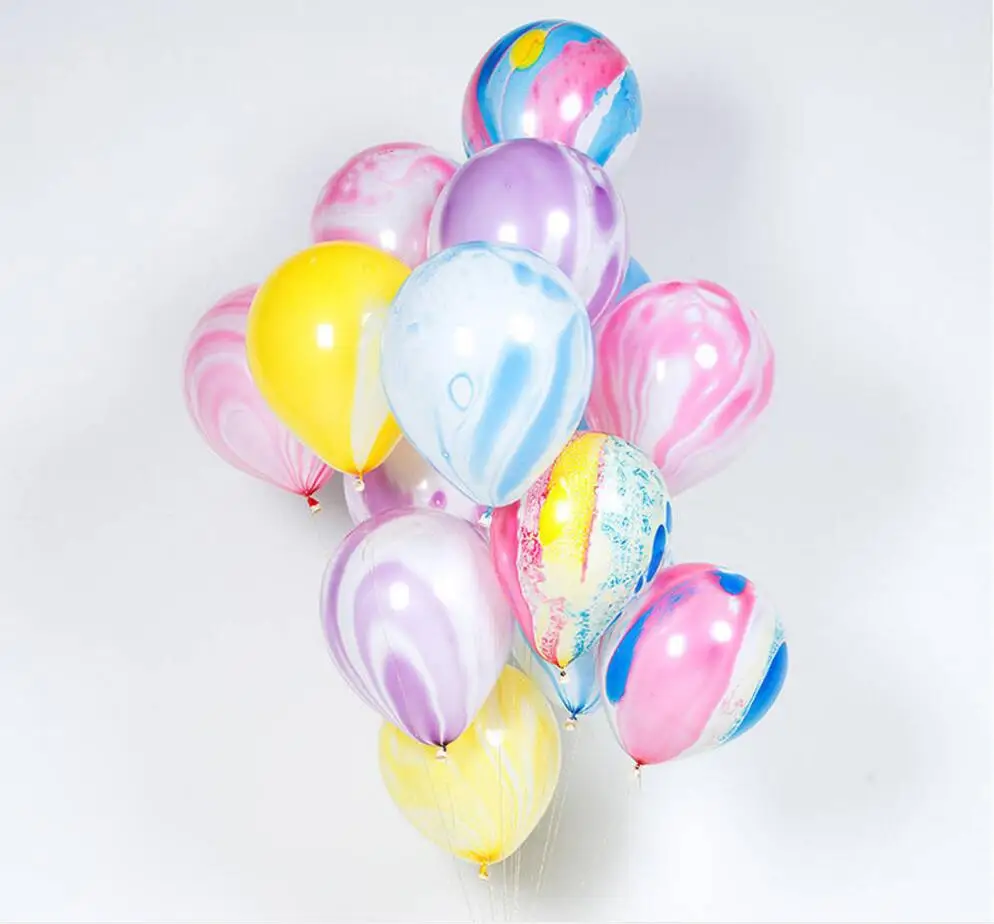 20 шт./лот 3,2 г 12 дюймов фиолетовый синий розовый Агат мраморные латексные воздушные шары надувные воздушные шары для свадебного украшения день рождения ребенка
