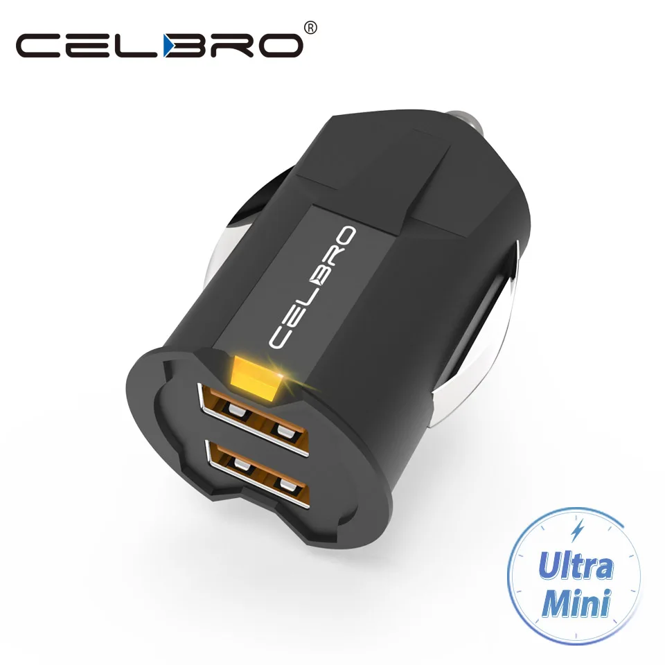 Маленький Dual USB Автомобильное зарядное устройство с 2 портами для мобильного