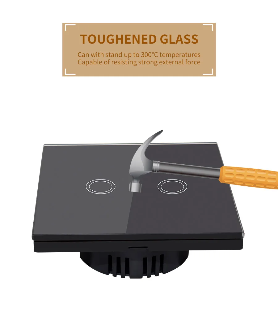MAIFOM-EUUK-Universal-Touch-Sensor-Switch,-110-220V,-Crystal-Glass-Panel-2-Gang-1-Way-Waterproof-Wall-Light-Switch-_08