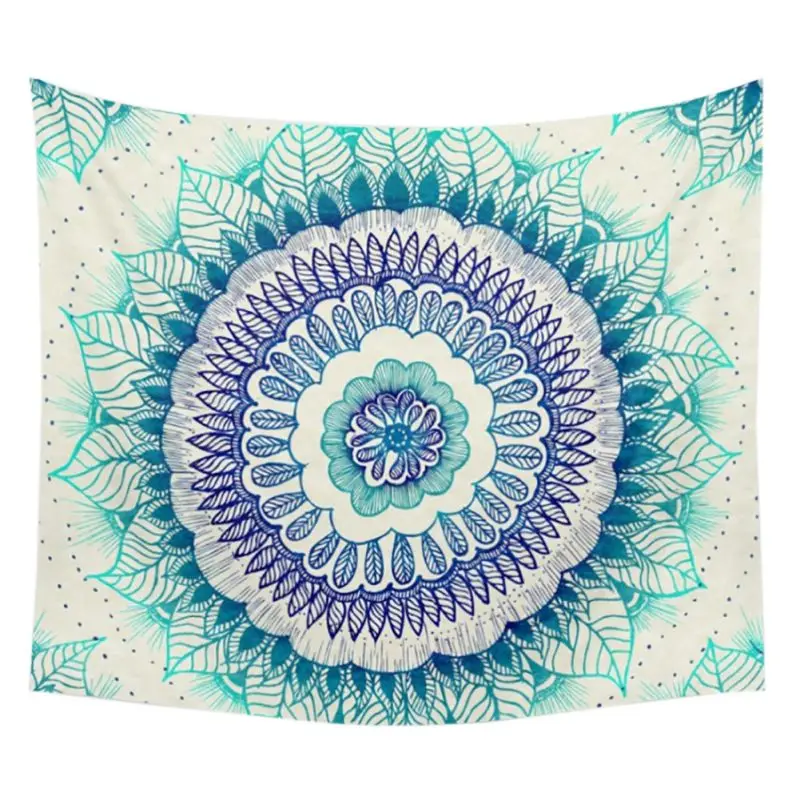 

Blue Bohemian Indian Mandala Tapestry Hippie Wall Hanging Bedspread Dorm Home Decor