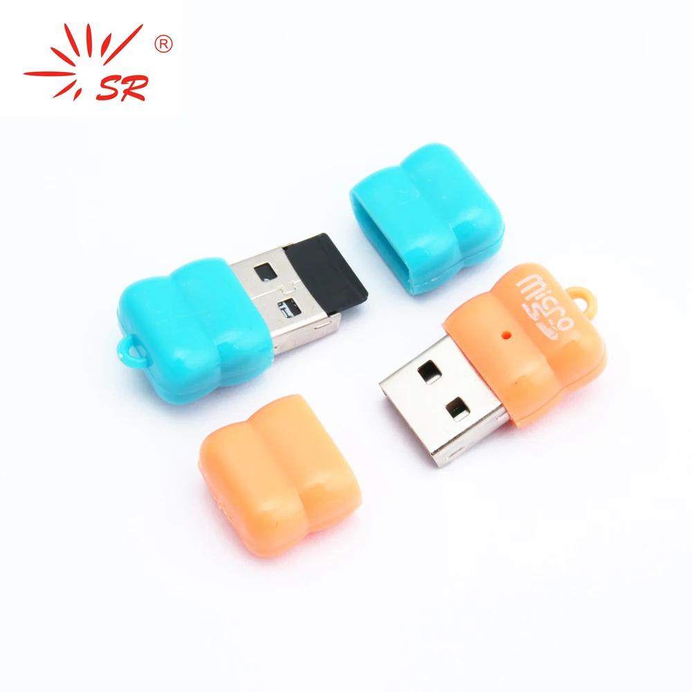 SR Caterpillar Style TF Micro SD Card Reader USB 2.0 Flash Lector Memory OTG Adapter Drive for PC Laptop Accessories