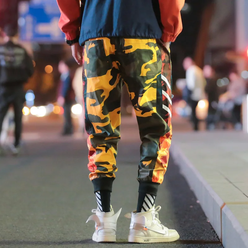 2019 для мужчин harajuku chic camo дамские шаровары хип хоп камуфляж брюки тренировочные брюки плюс размеры штаны для уличного бега Мужской 5XL CK31