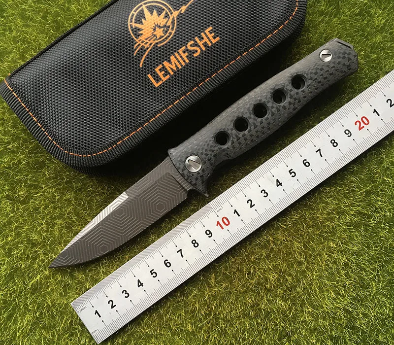 

Bear claw Dr Death Mayo Flipper Folding Knife D2 TC4 Titanium CF handle Camping Hunting Survival Knives Outdoor EDC Tools