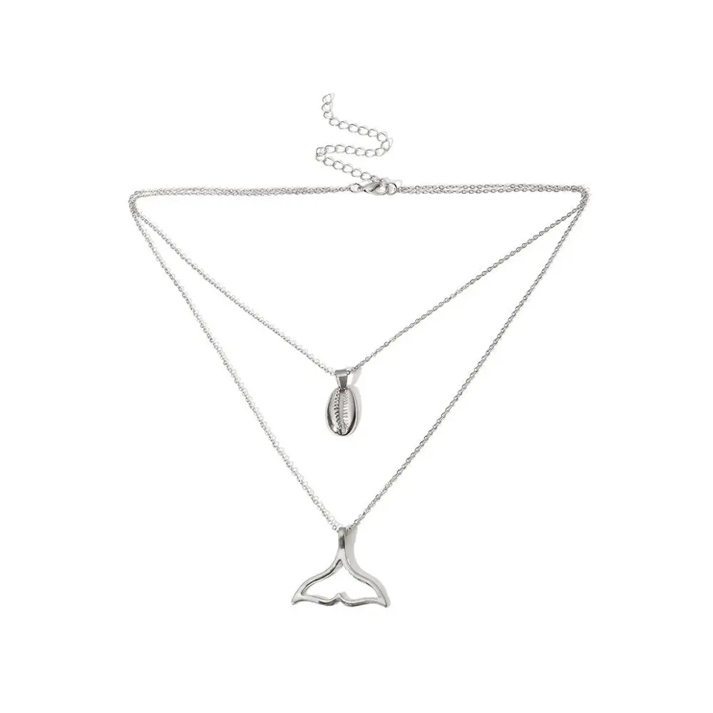 Модное богемное Стильное ожерелье с раковинами колье с подвесками для женщин ручная работа ракушка Conch женское первоначальное ожерелье отдых лучший подарок - Окраска металла: BB039-2