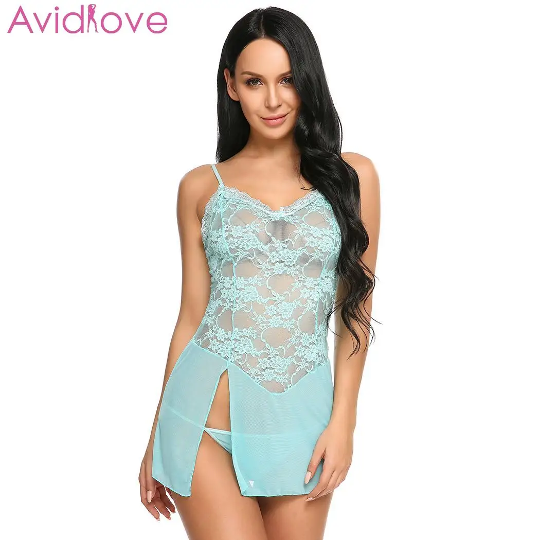 Avidlove сексуальное женское нижнее белье летнее кружевное ночное с v образным