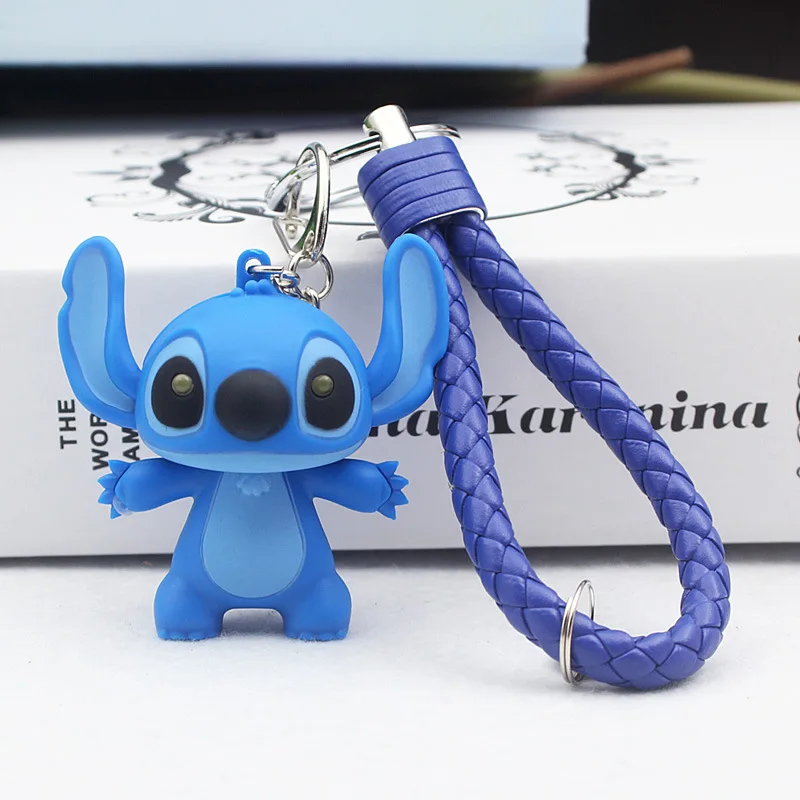 Милый светодиодный брелок-фонарик Lilo Stitch со звуком, Say I Love You Car Porte Clef, брелоки