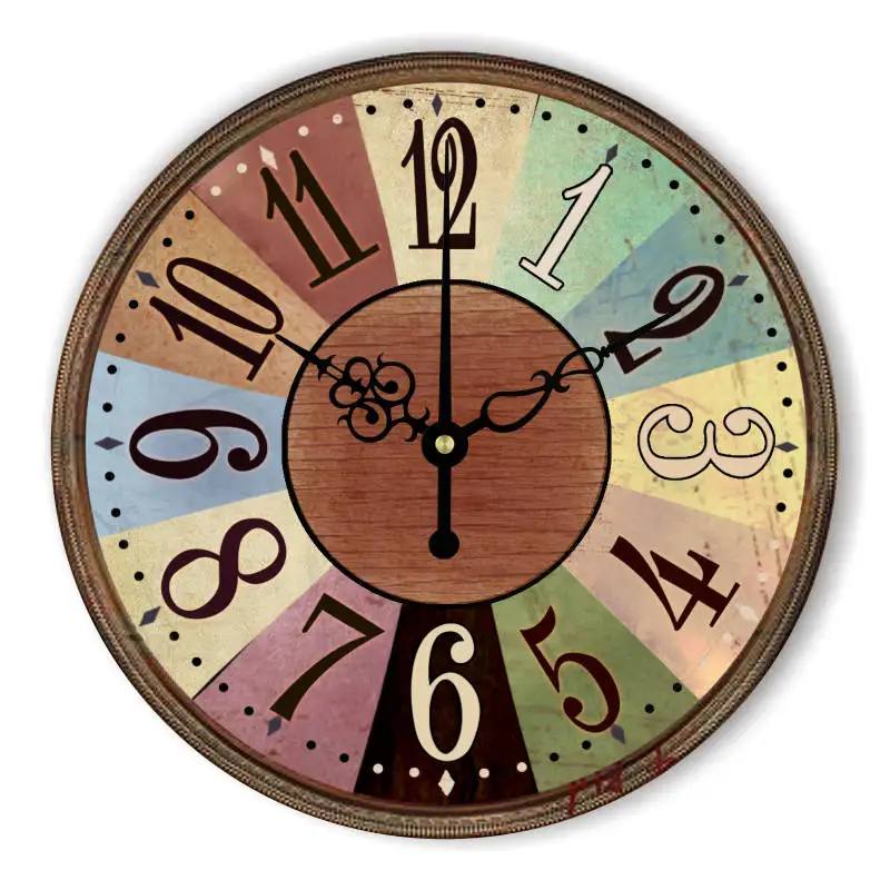 Дюймовый молчать 12888 часы движение декоративные настенные часы современный дизайн старинные круглые настенные часы домашнего декора настенные часы часы настенные часы на стену будильник старинные - Цвет: style 21