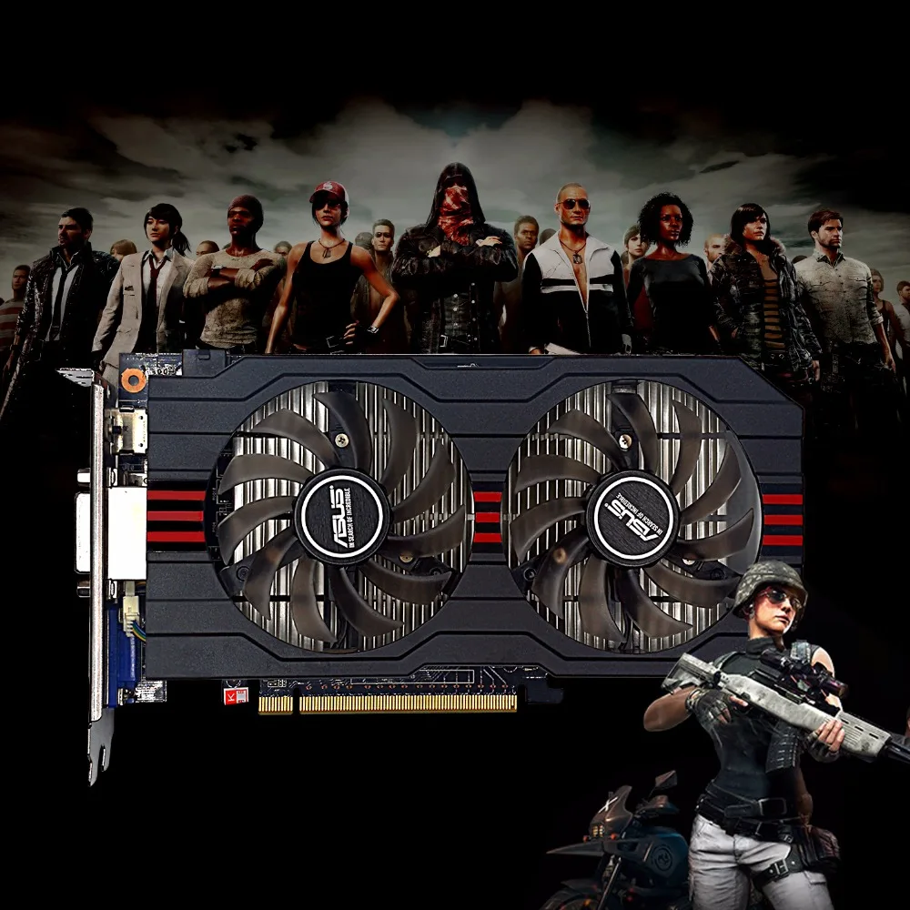 Used,original ASUS GTX 750TI 2G GDDR5 128bit  HD video card,100% tested good! graphics card for gaming pc