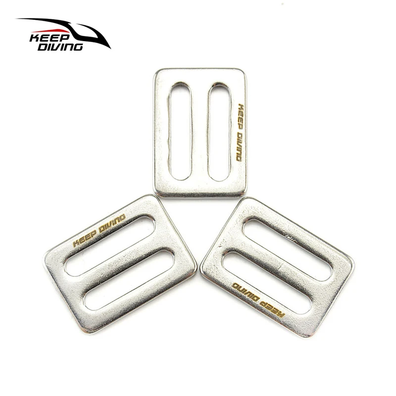 3pcs 316 Stainless Steel Diving Belt Strap Slider Buckles bing for