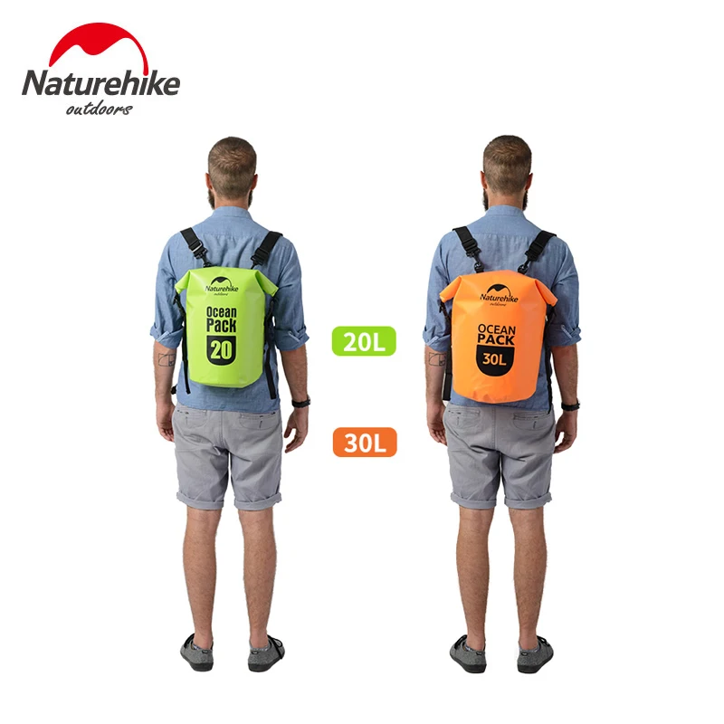 Naturehike océano paquete 20l 30l impermeable portátil mochila para acampar barranquismo río trekking Natación bolsas fs16m030-l