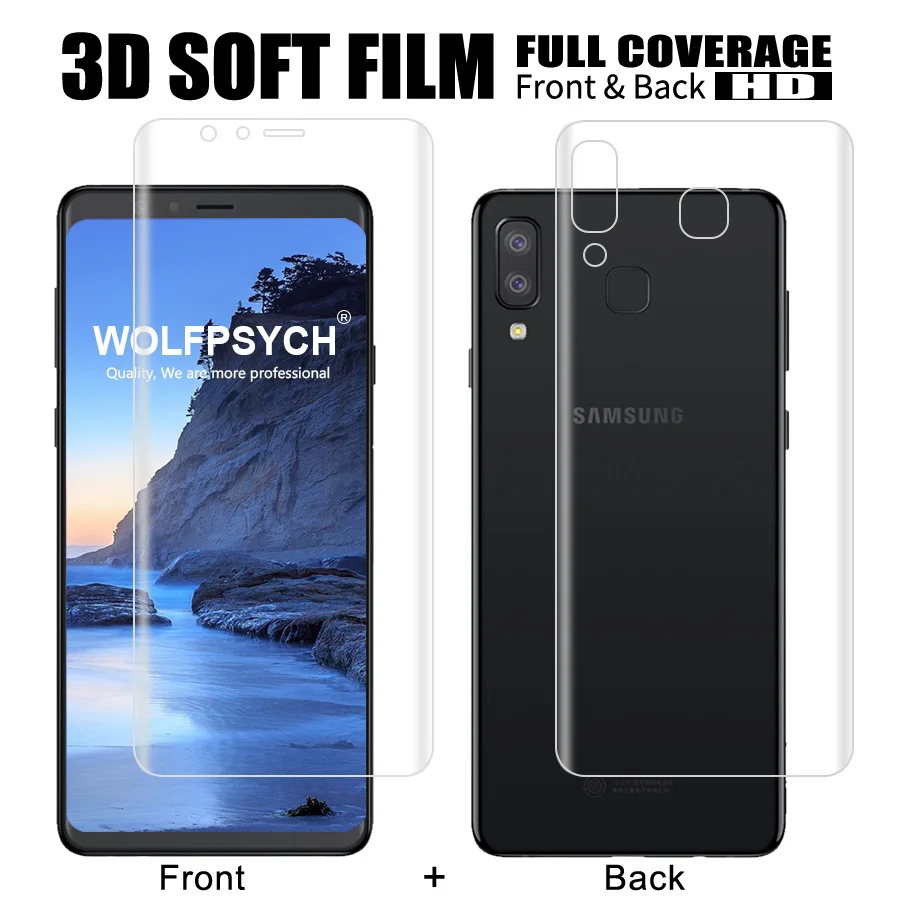 Передняя Задняя мягкая пленка для samsung Galaxy S10 S9 S8 Plus S10E A9 A7 A8 2018 силиконовая