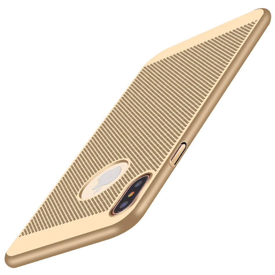 New-For-Apple-iPhone-8-Case-Honeycomb-PC-Matte-Back-Cover-Heat-Dissipation-Cooling-Housing-For (3)