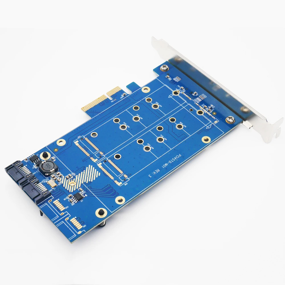 PCIe x4 в 2 порта SATA 3 0 + B Ключ NGFF (m.2) RAID карта HyperDuo порт мультипликатор 88SE9230 SATA3.0 WIN10