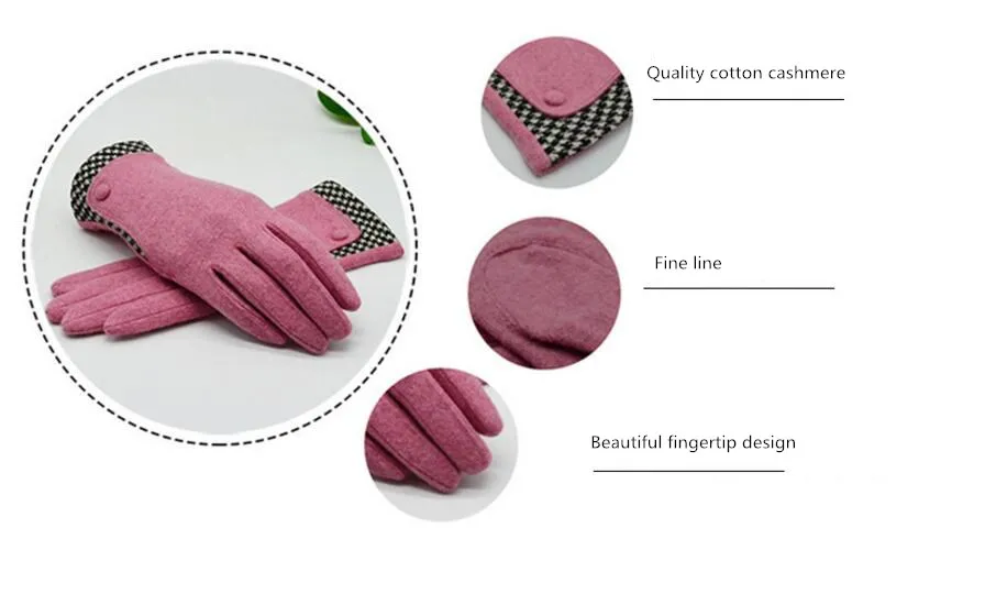 CUHAKCI зимние перчатки кашемировые высокого качества новые брендовые Модные женские тонкие наручные перчатки теплые кашемировые перчатки