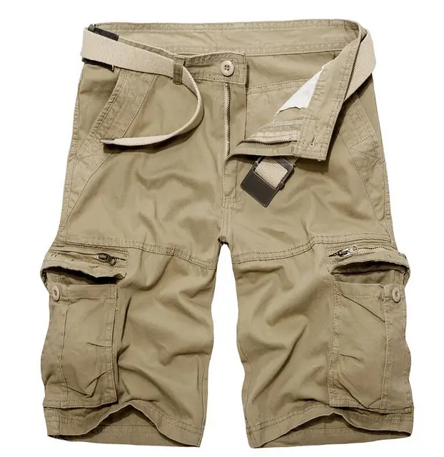 2015 new arrival Summer men's plus size Knee Length Zipper pocket cargo