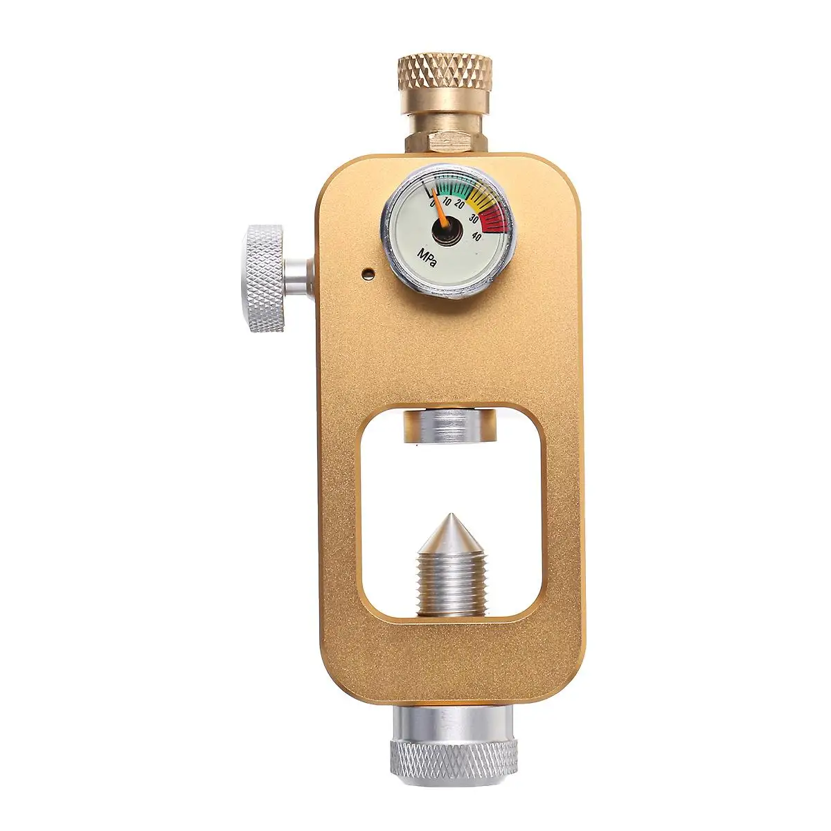 DIDEEP Mini Scuba Diving Oxygen Cylinder tank Respirator Adapter Refill Adapter Head Part with Meter Aluminum Diving Equipment