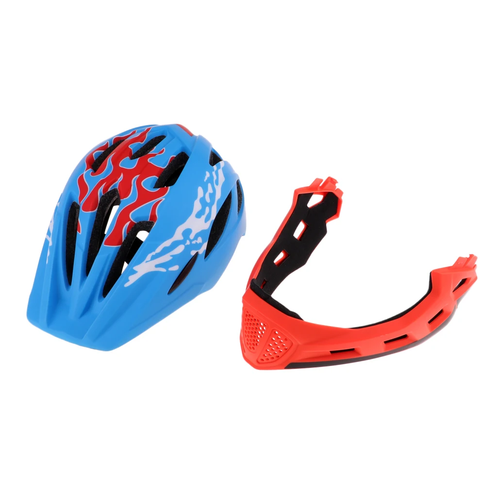 Full Covered Kid Helmet Balance Bike Children Full Face Helmet Cycling Motocross Outdoor Sports Downhill Skate Safety Helmet BMX