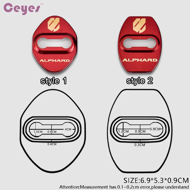 Ceyes автомобильный Стайлинг дверной замок чехол для Toyota Alphard Corolla Avensis CHR для автомобиль Lexus Эмблема аксессуары для автомобиля-Стайлинг