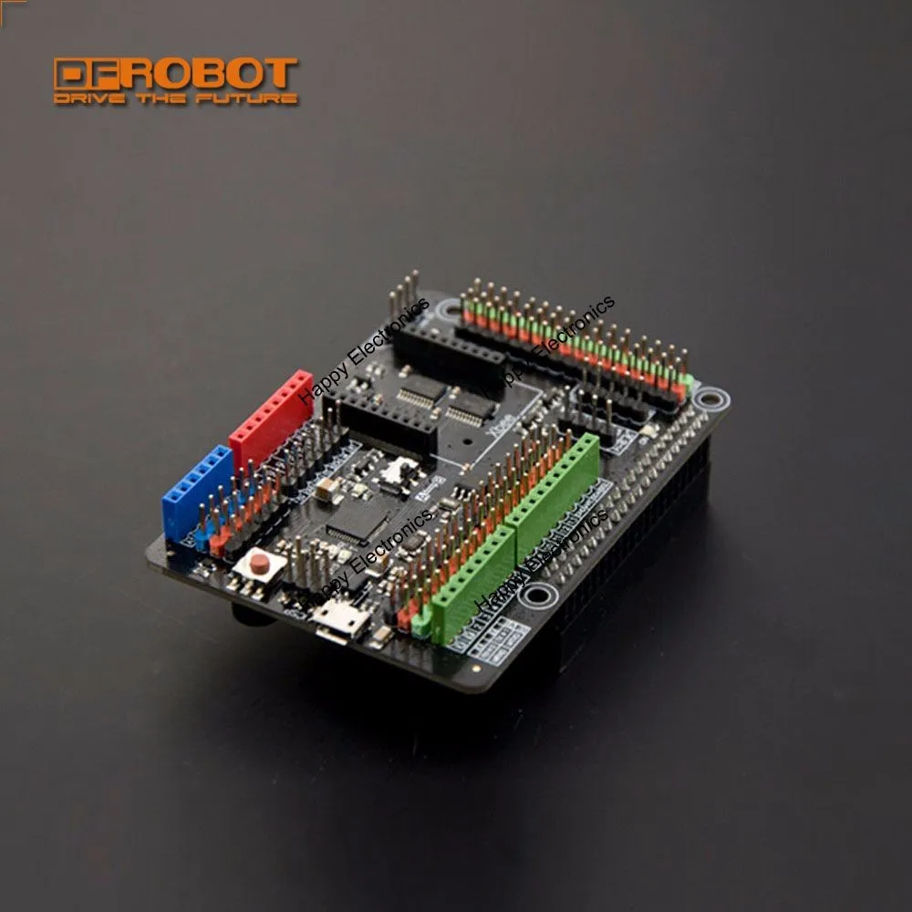 DFRobot расширительный щит для Raspberry Pi B+/Pi 2/Pi 3, ATmega32u4 Leonardo 5V совместим со стандартным датчиком защиты Arduino