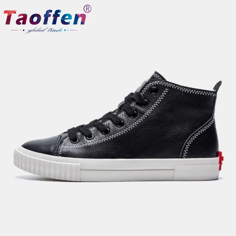 Taoffen/натуральная кожа Скейтбординг обувь для Для женщин на шнуровке высокая