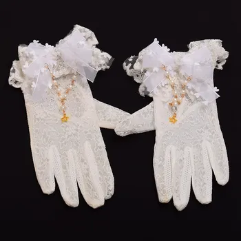 White Lolita Lace Gloves 5