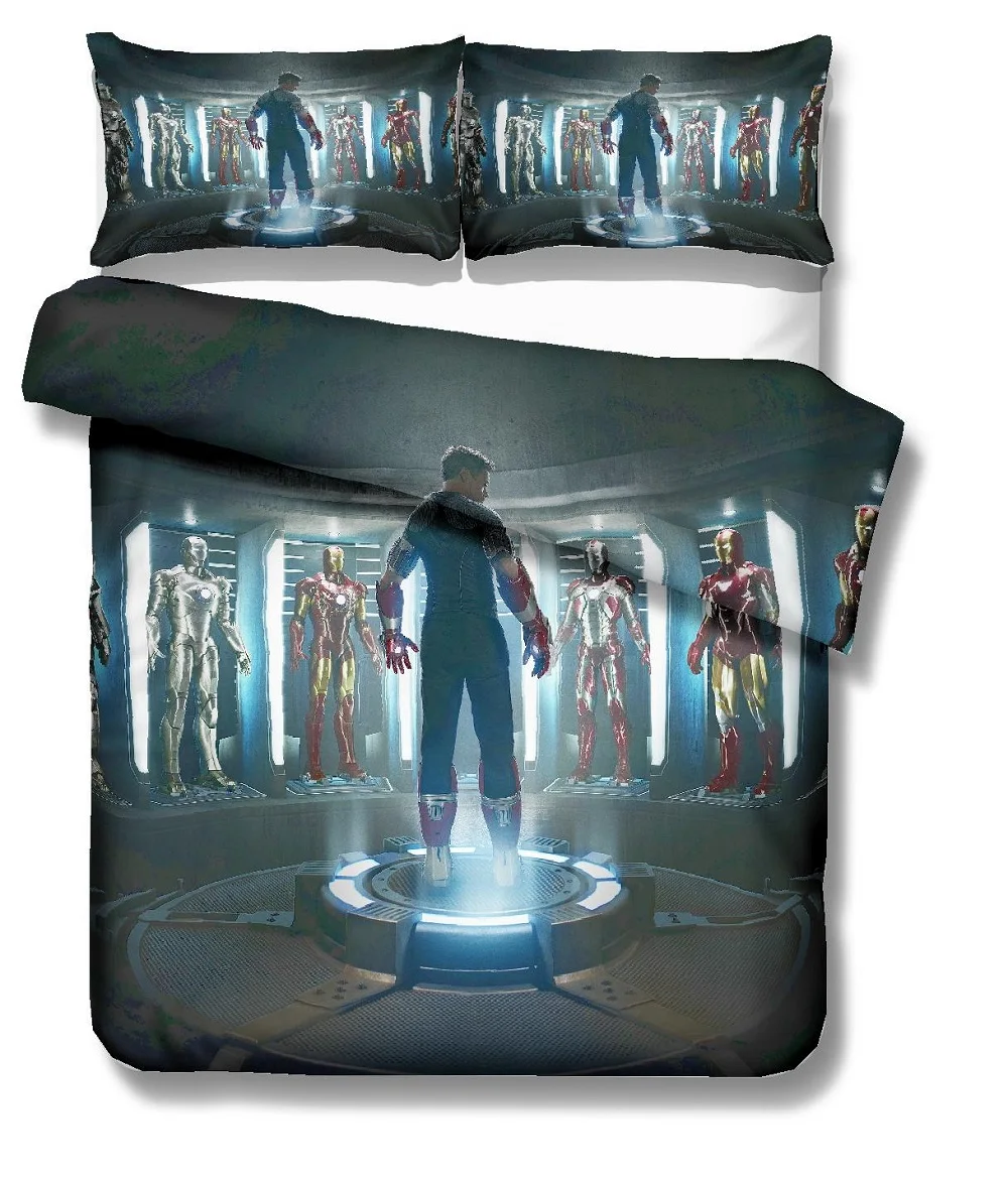 Super Man Boys Duvet Cover Set Iron Man Summons Steel Army Print Black Bedding Set 3PCS with 2 Pillowcase Home Textiles Bed Set Super Man Boys Duvet Cover Set Iron Man Summons Steel Army Print Black Bedding Set 3PCS with 2 Pillowcase Home Textiles Bed Set