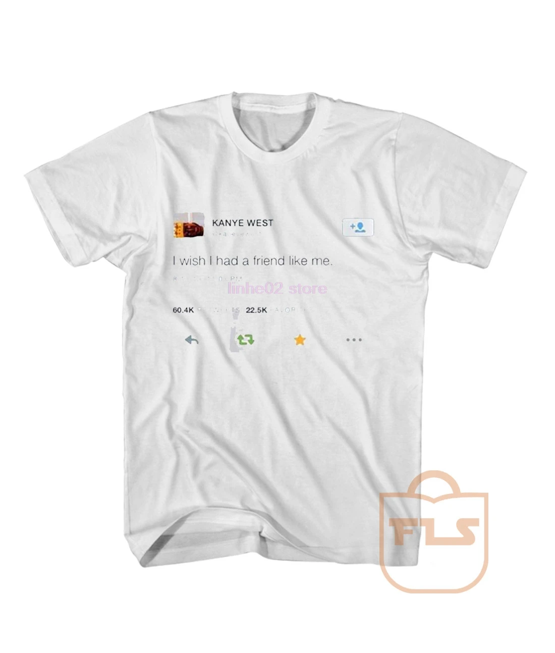 

GILDAN Kanye West Tweet Quotes T Shirt Funny black men tee shirt cotton free shipping