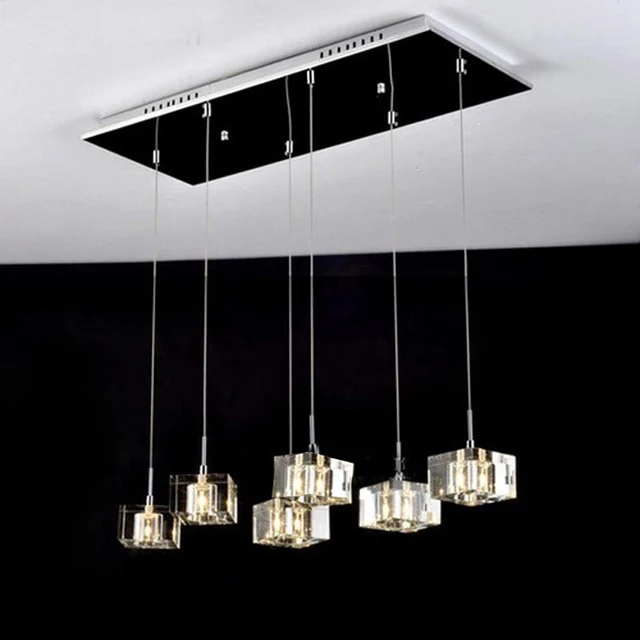 Crystal Pendant Lights Kitchen Chrome Lighting Crystal Pendant Lights Kitchen Chrome Lighting Rectangle Lamp Home Modern Led