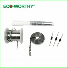 Hot* 31m tabbing wire ribbon 5m bus wire flux pen 3 diodes DIY Solar cell panel * !!!