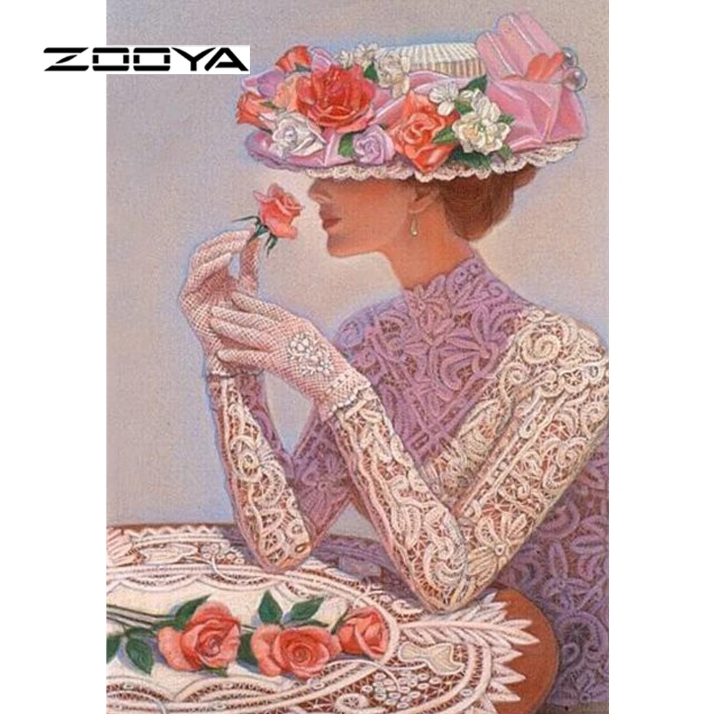 ZOOYA алмазная живопись женская красота европейская Алмазная мозаика вышивка