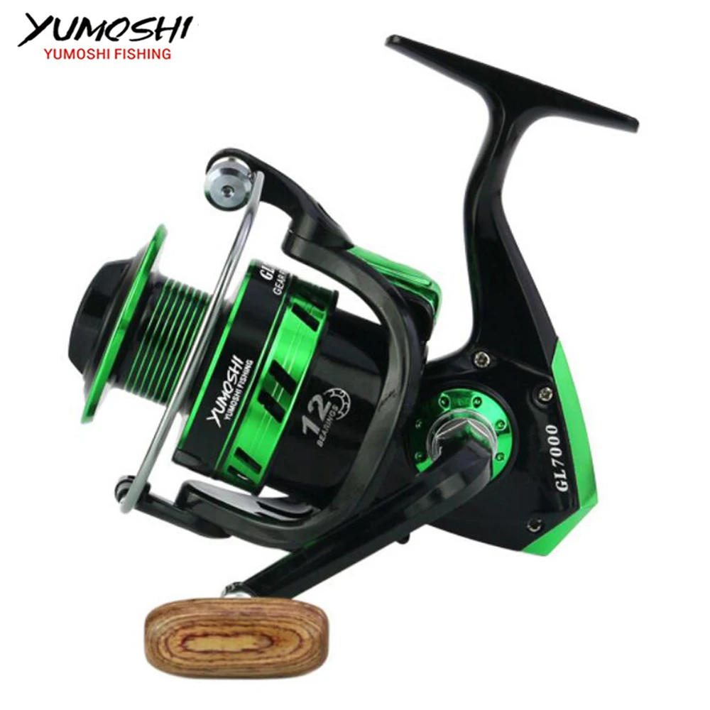 

yumoshi New Spinning Fishing Reel Metal Spool 12BB Bearing Balls 1000-7000 Series Fishing Wheel