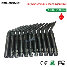 DHL 2.4 г Беспроводной dmx512 контроллер 1 шт. передатчик 10 шт. приемник dmx512 Беспроводной контроллер