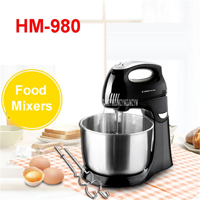 220В/50Гц HM 980 Многофункциональный миксер 4.3л Миксер для еды теста нержавеющая сталь