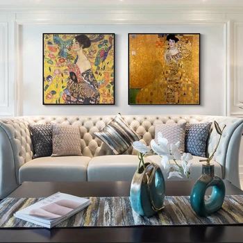 

Gustav Klimt Classical Famous Painting Posters and Print Wall Art Oil Painting on Canvas Wall Decorative Picture for Living Room