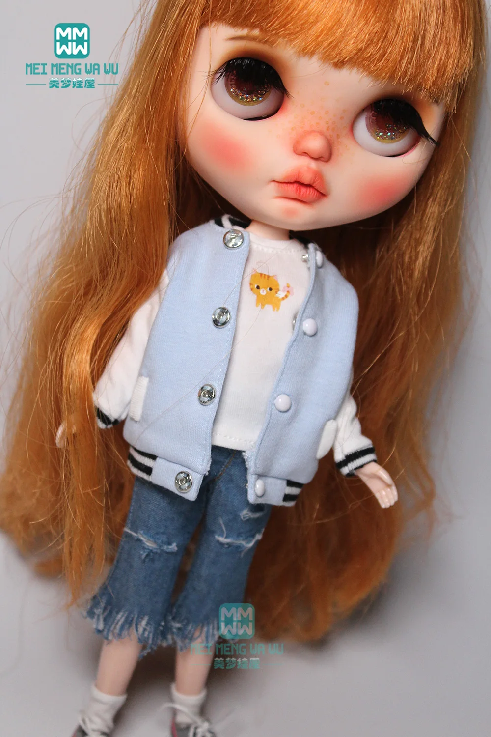 1 шт. Blyth кукольная одежда модная куртка повседневные штаны футболка для Blyth Azone obitsu FR 1/6 кукла