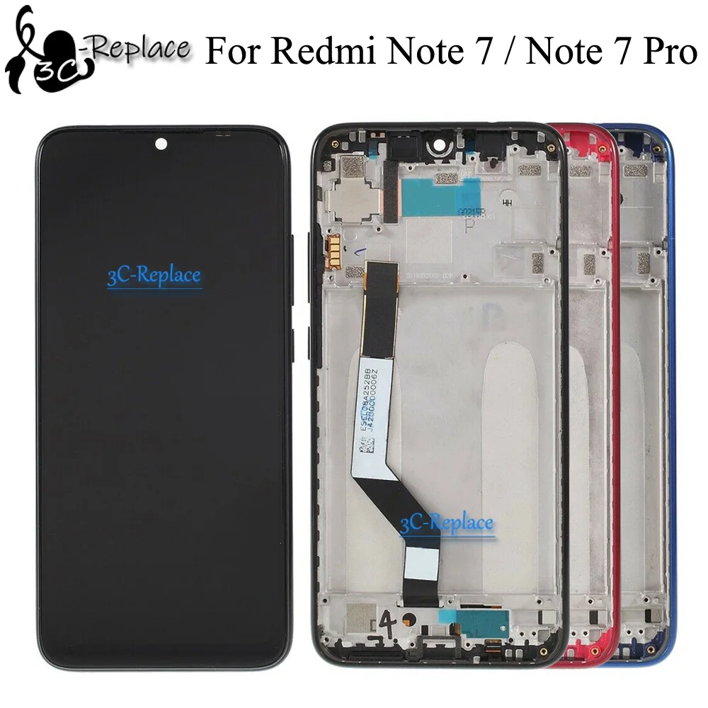 

Original For Xiaomi Redmi Note 7 Seven Redmi Note7 Pro Global LCD Display Screen Touch Screen Digitizer Assembly With Frame