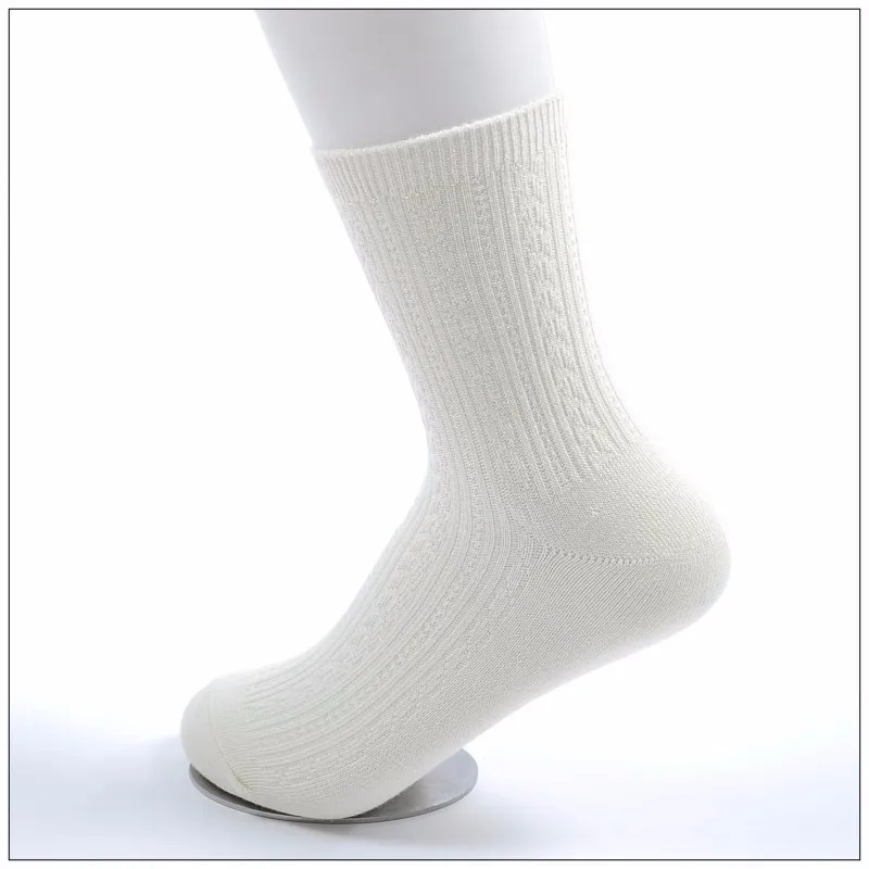 Бамбуковые носки, женские классические одноцветные длинные женские носки, повседневные зимние носки без пятки, хлопковые носки для девочек, 3 пар/лот = 6 штук