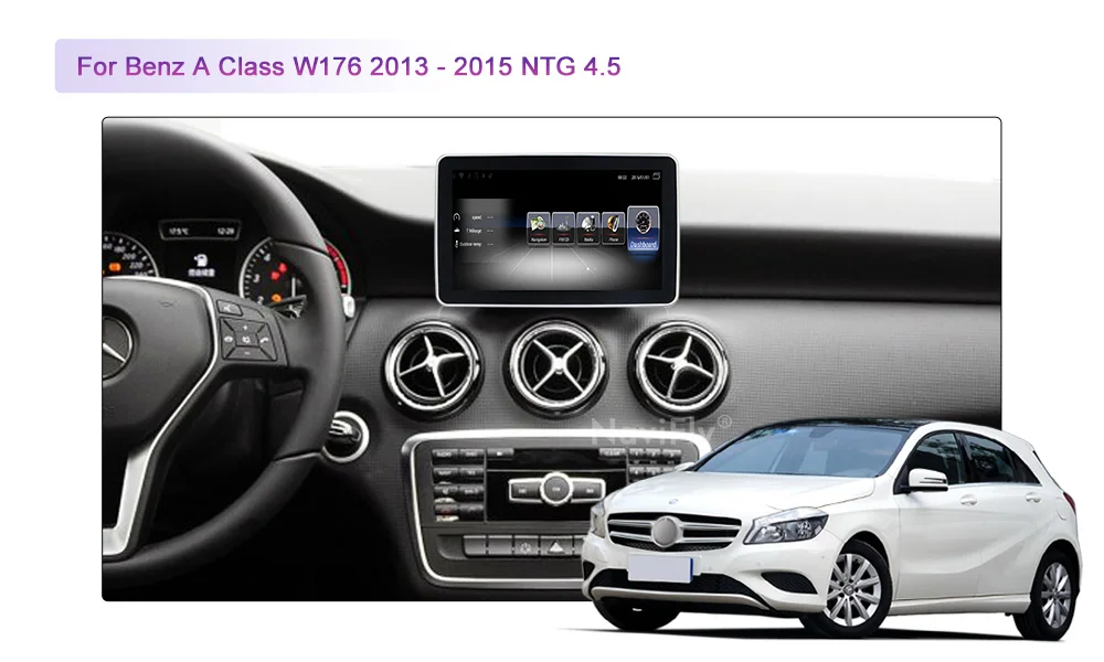 Top Navifly Android 3G RAM 32G ROM Car information display GPS Navigator Audio player for Mercedes Benz A Calss W176 2013-2018 7