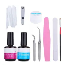 Маникюрный набор Профессиональный 1 набор стекловолокна расширение ногтей набор инструментов зажим для пинцета наборы педикюр маникюрный набор педикюр набор