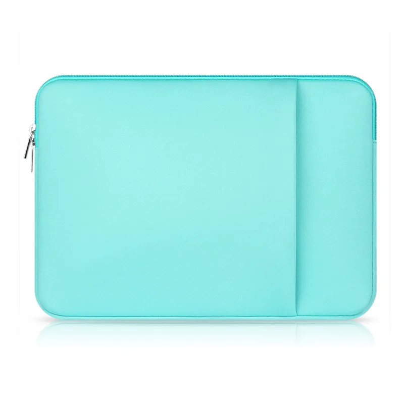 Neoprene Zippered Laptop Sleeve with Pocket - Unisex, Multiple Sizes