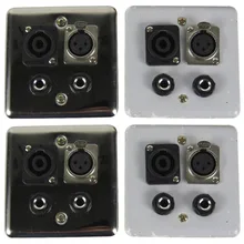 STARAUDIO 4 шт. XLR 3Pin Female+ 2x6,35 мм 1/" стерео+ XLR 3Pin штекер SS настенная панель SWP-2001