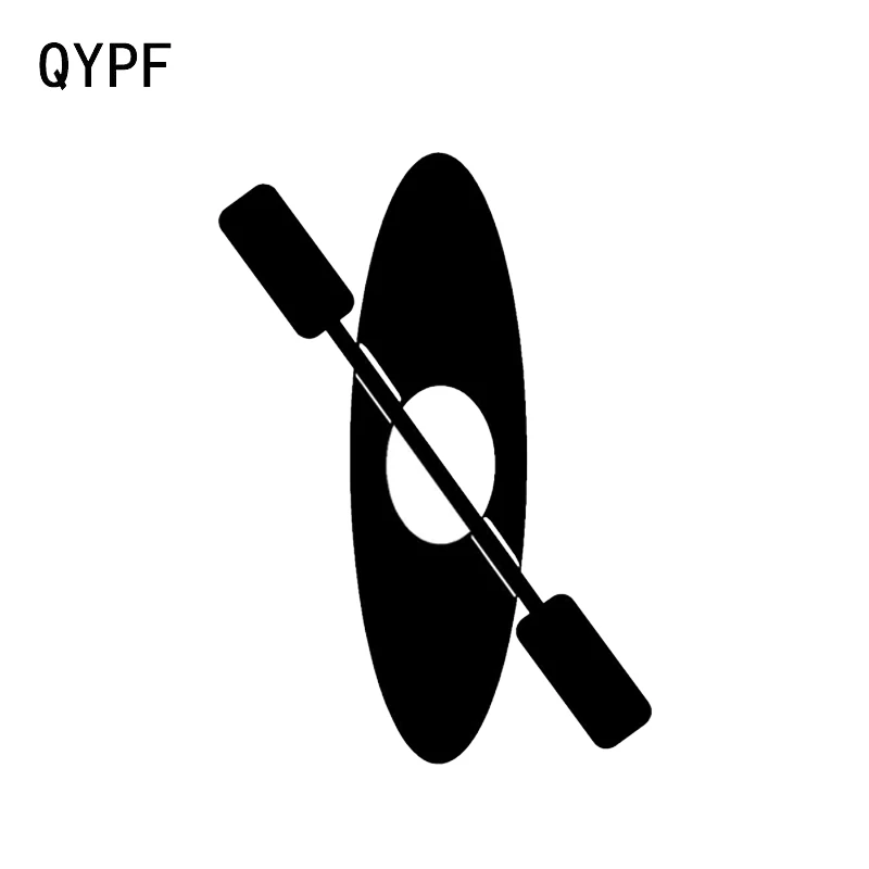 

QYPF 9.9*14CM Interesting Outdoors Exploring Paddling Canoe Decor Car Styling Sticker Vinyl Accessories C16-1198