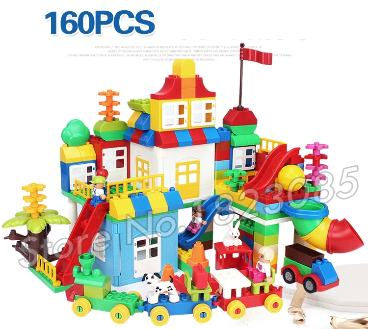 160 шт. My First Deluxe Box of Fun большой парк развлечений фигурка замка строительные блоки