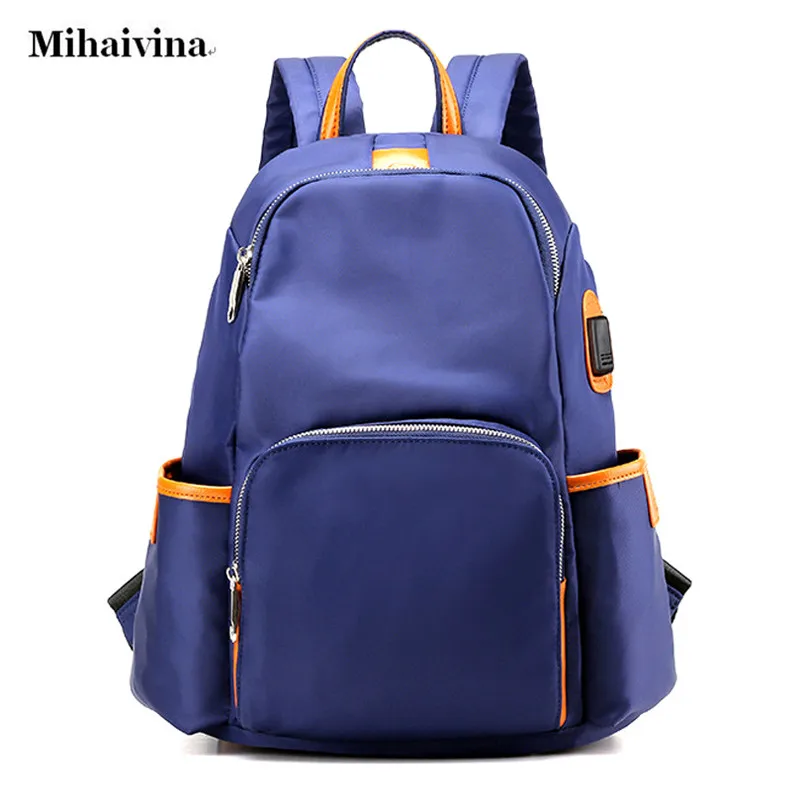 Korea Style Fashion Canvas Solid School Bag Backpack For Women Young Girl Hot Big Capicity Bags
