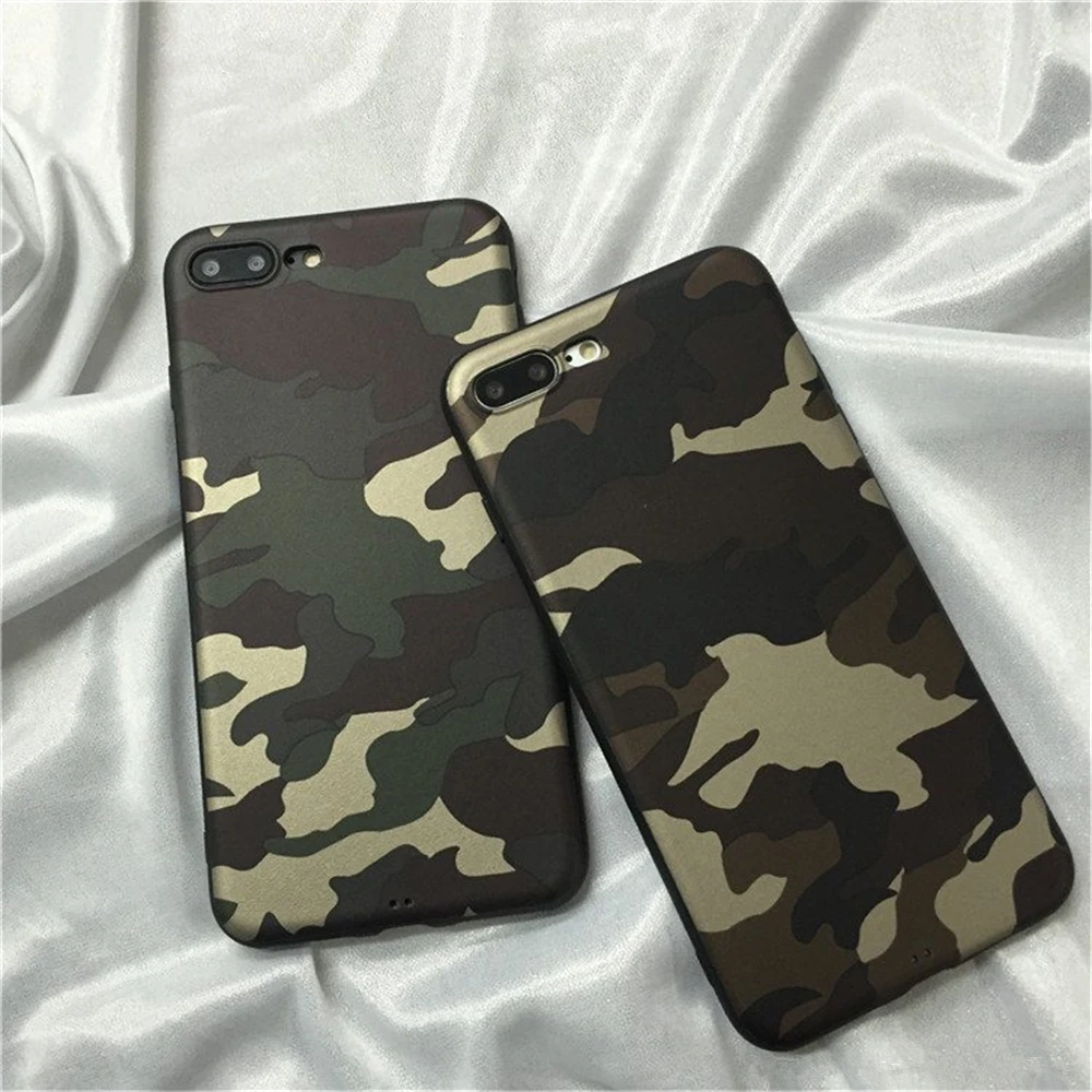 

Army Camo Color Camouflage Pattern Phone Case For iphone 6 7 6S 8 Plus Case Retro Dark Green Back Cover For iphone SE 5 5s Case