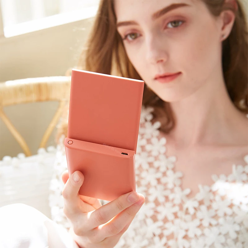 Xiaomi Mijia VH портативный внешний аккумулятор и светодиодный зеркало для макияжа для наружного макияжа Регулируемый двойной Лупа светодиодный Зеркало для влюбленных подарок 34