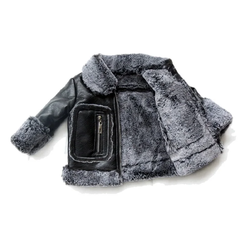 

JKP Baby fur jacket cotton jacket thickening jacket 2018 autumn and winter warm plus velvet coat boys and girls new tide FPC-40