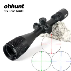 Ohhunt 4,5-18X44 AOIR Охота оптический полный Размеры прицелы R/G/B подсветкой сетка 1 дюймов трубки сброса блокировки прицел