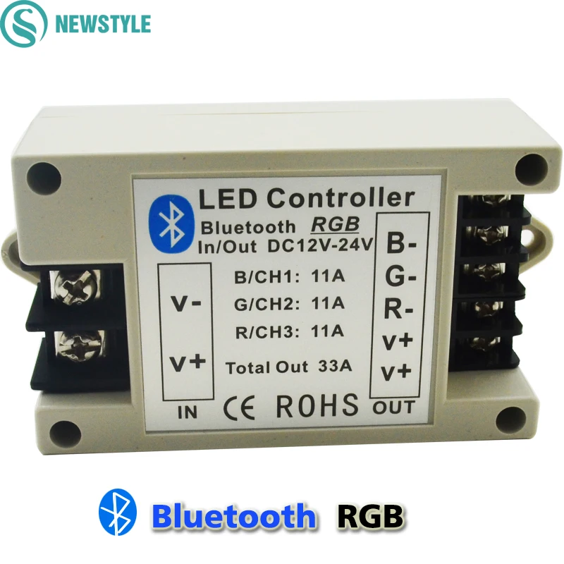 

DC12V 24V 33A Smartphone Bluetooth RGB Led Controller BT Wireless Control RGB Led Strip By IOS/Android