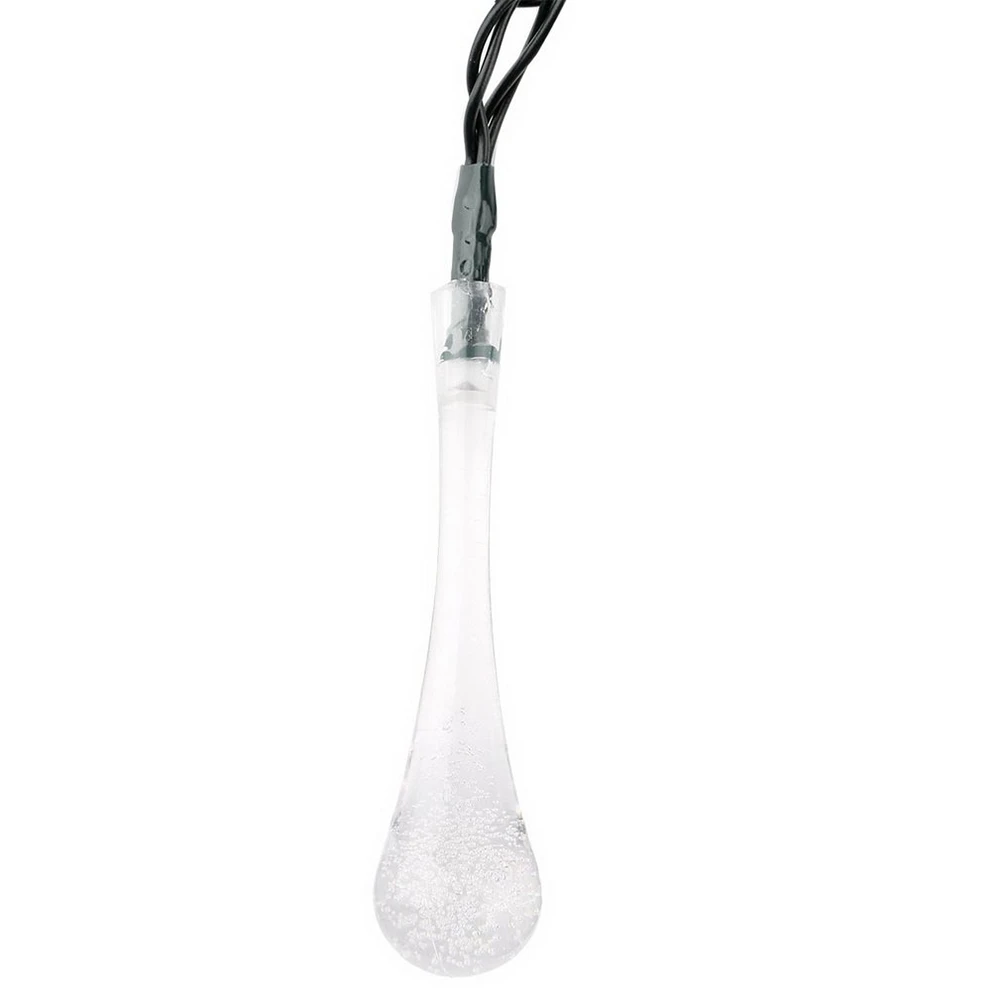 Water Drop Fairy Lamp 20 LED Solar String Light Christmas Garden Party Decor (4)